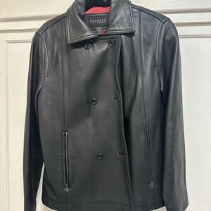 90s Express Black Leather Jacket for Women